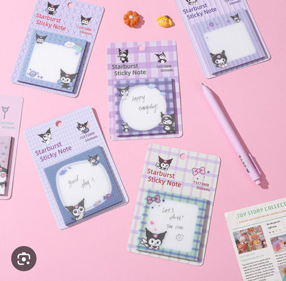 Kuromi Sticky notes(Pack of 6) Net Price Rs.30