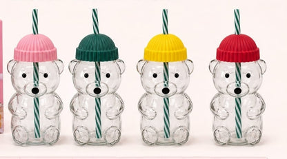 Premium Quality Teddy Bear Glass Sipper (3 Pcs) Net Price Rs.195