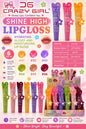 Shine High Lip Gloss (6 pcs) Net Price Rs.55