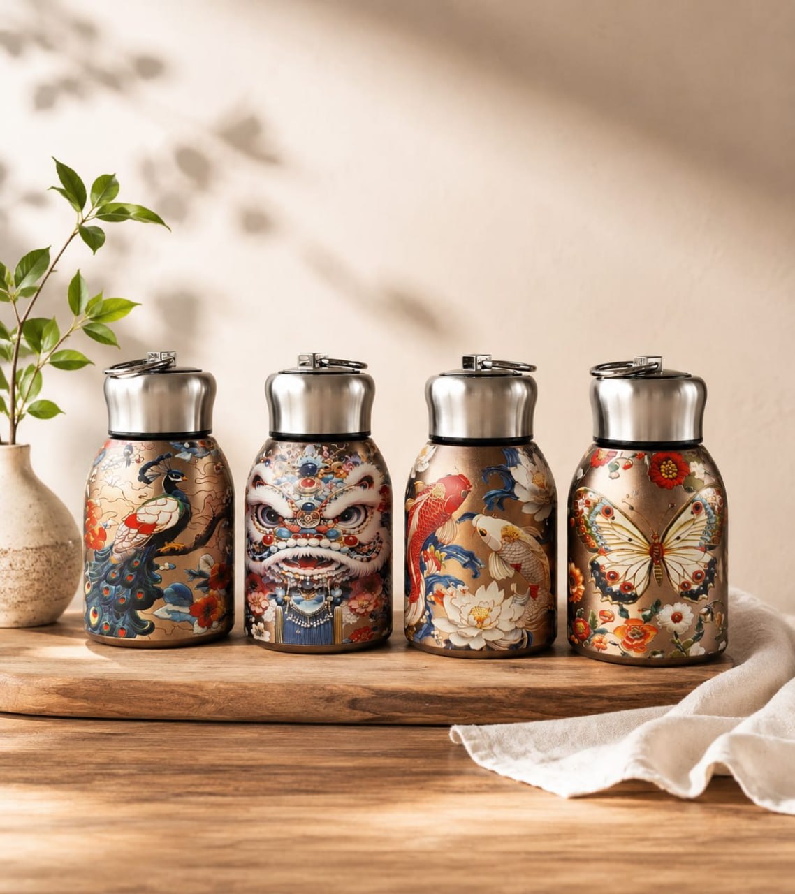 Stainless Steel Brasslike Flask Bottle(MOQ 2) Net Price Rs.225