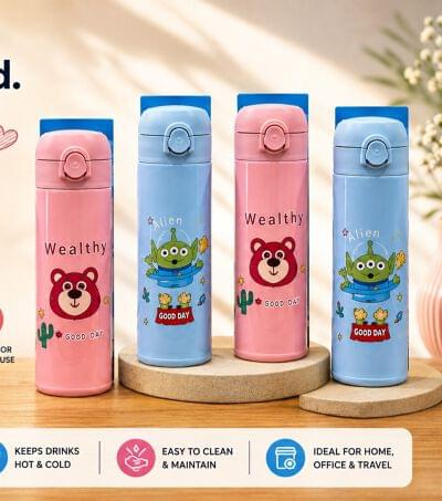 Bear/Alien Glass Bottle (MOQ 4) Net Price Rs.95