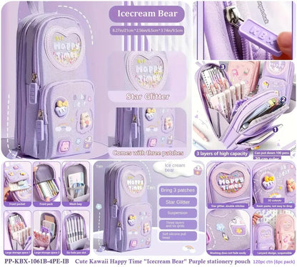 Kawaii Pencil pouch(Pack of 2) Net Price Rs.160