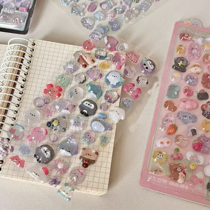 Kawaii Acrylic Sticker (4 Pcs) Net Price Rs.30