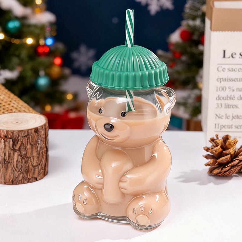 Premium Quality Teddy Bear Glass Sipper (2 Pcs) Net Price Rs.195