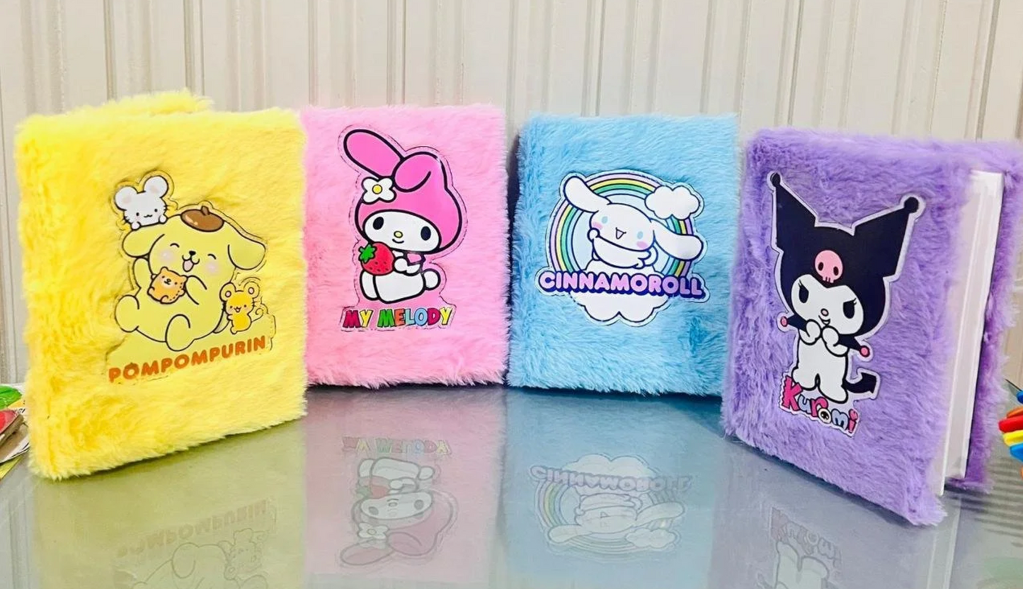 A6 Fur Diary Labubu/Kuromi(Pack of 6) Net Price Rs.80