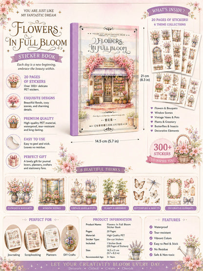 Vintage Floral PET Sticker Book(2 pcs) Net Price Rs.95