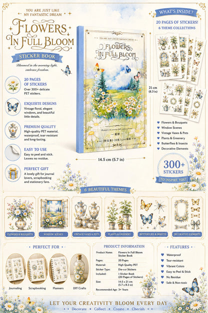 Vintage Floral PET Sticker Book(2 pcs) Net Price Rs.95