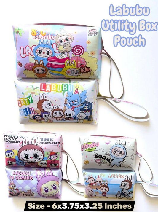 Labubu Utility Pouch - pack of 4 (Net Price Rs.80)