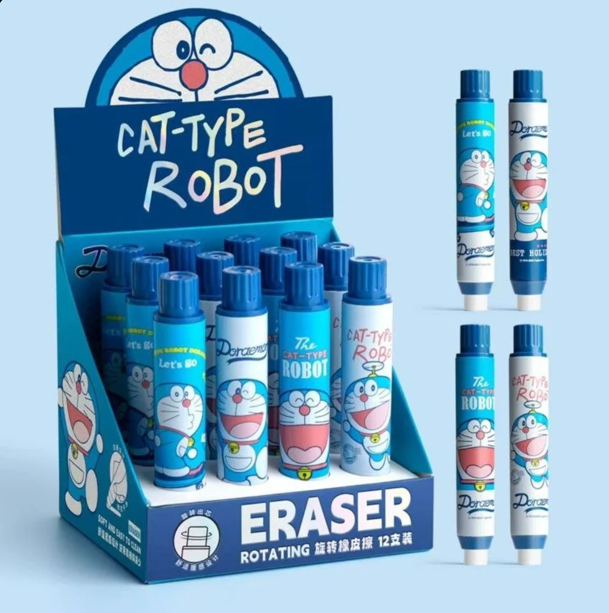 Rotating Eraser Box of 12 (Net Price Rs.20)