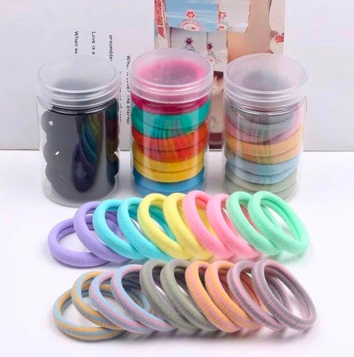 Soft Hair Ties Bottle (4 Cans) Net Price Rs.28