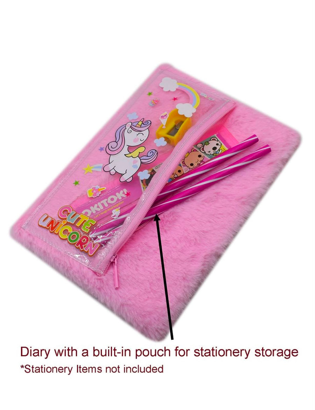 A5 Fur Diary with Attached Pencil Case (2 Pcs) Net price Rs.130