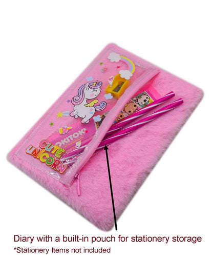 A5 Fur Diary with Attached Pencil Case (2 Pcs) Net price Rs.130