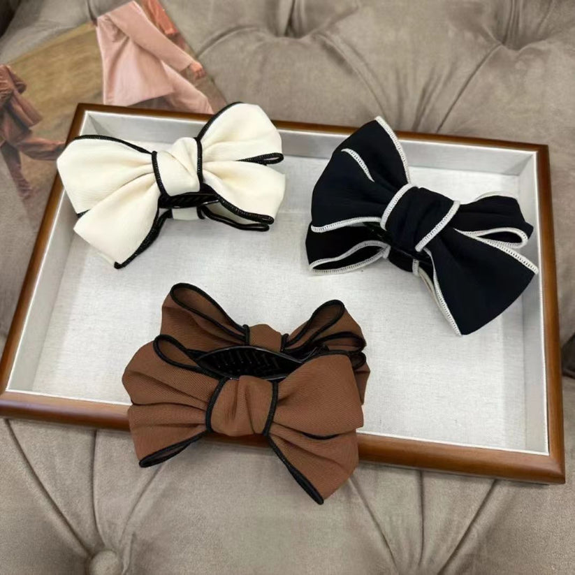 Korean-style Double-sided Bow Grab Clip(MOQ 2) Net Price Rs.50