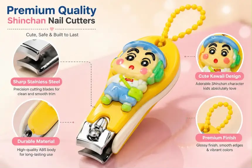 Shinchan Cartoon Nail Clipper(4 Pcs) Net Price Rs.30