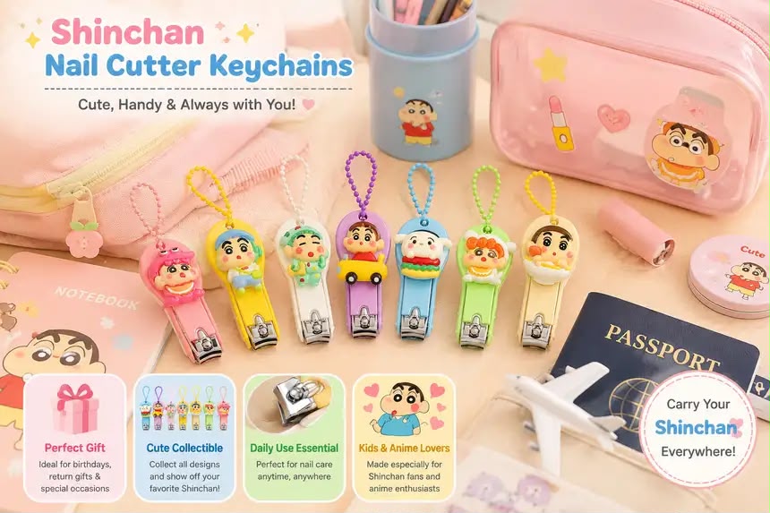 Shinchan Cartoon Nail Clipper(4 Pcs) Net Price Rs.30