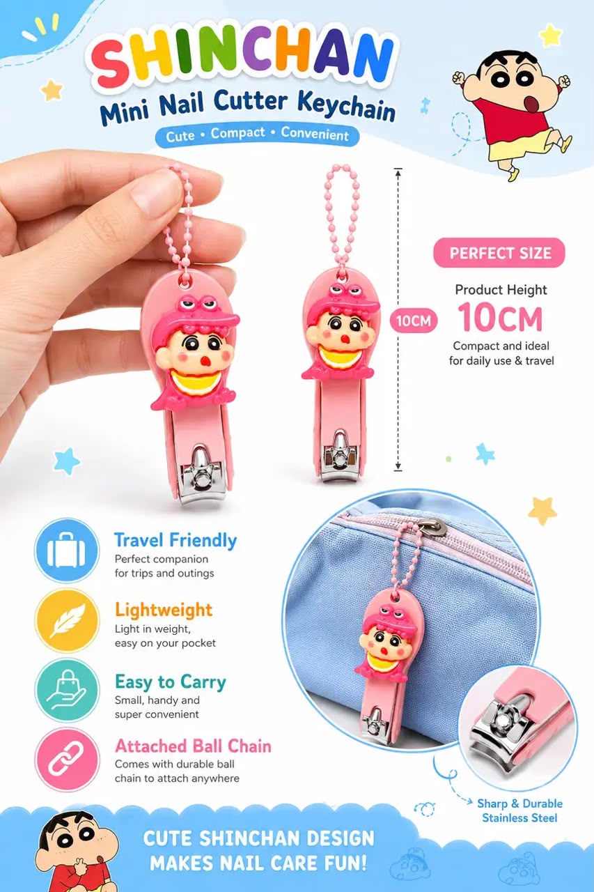 Shinchan Cartoon Nail Clipper(4 Pcs) Net Price Rs.30