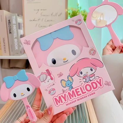 Sanrio Hand Makeup Mirror with Comb(Pack of 4) Net Price Rs.135