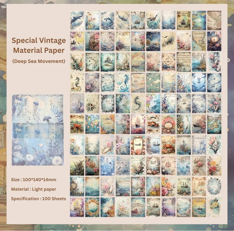 Vintage Craft Paper 100 pcs Set(Pack of 2) Net Price Rs.80