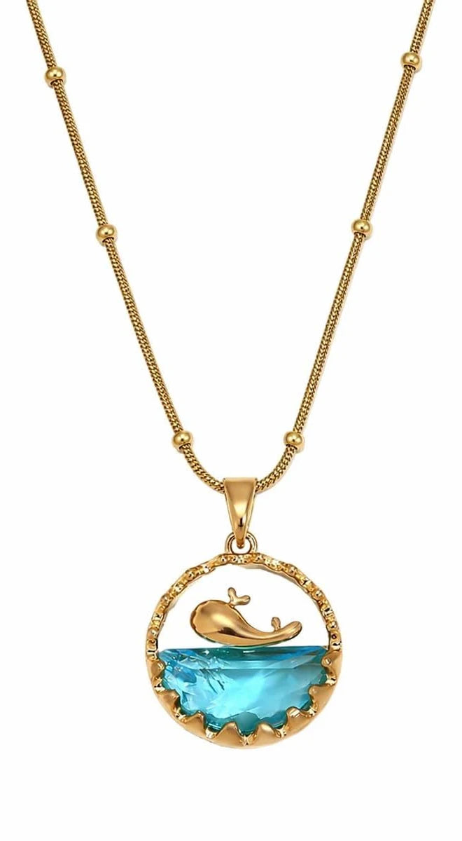 Anti Tarnish Whale necklace(Pack of 2) Net Price Rs.90