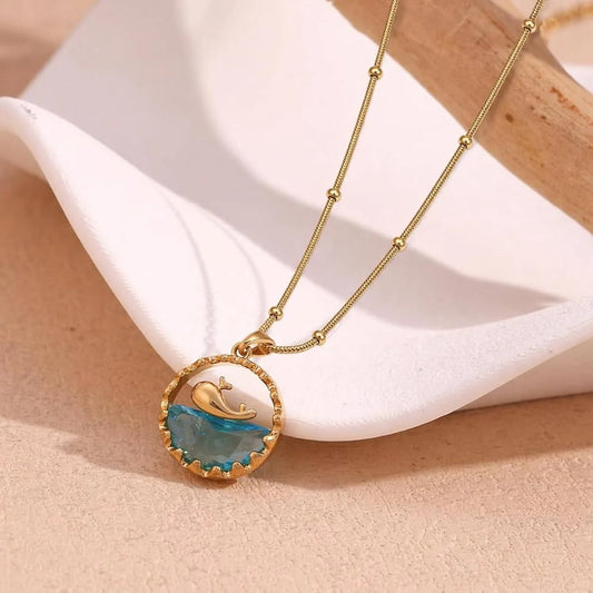 Anti Tarnish Whale necklace(Pack of 2) Net Price Rs.90